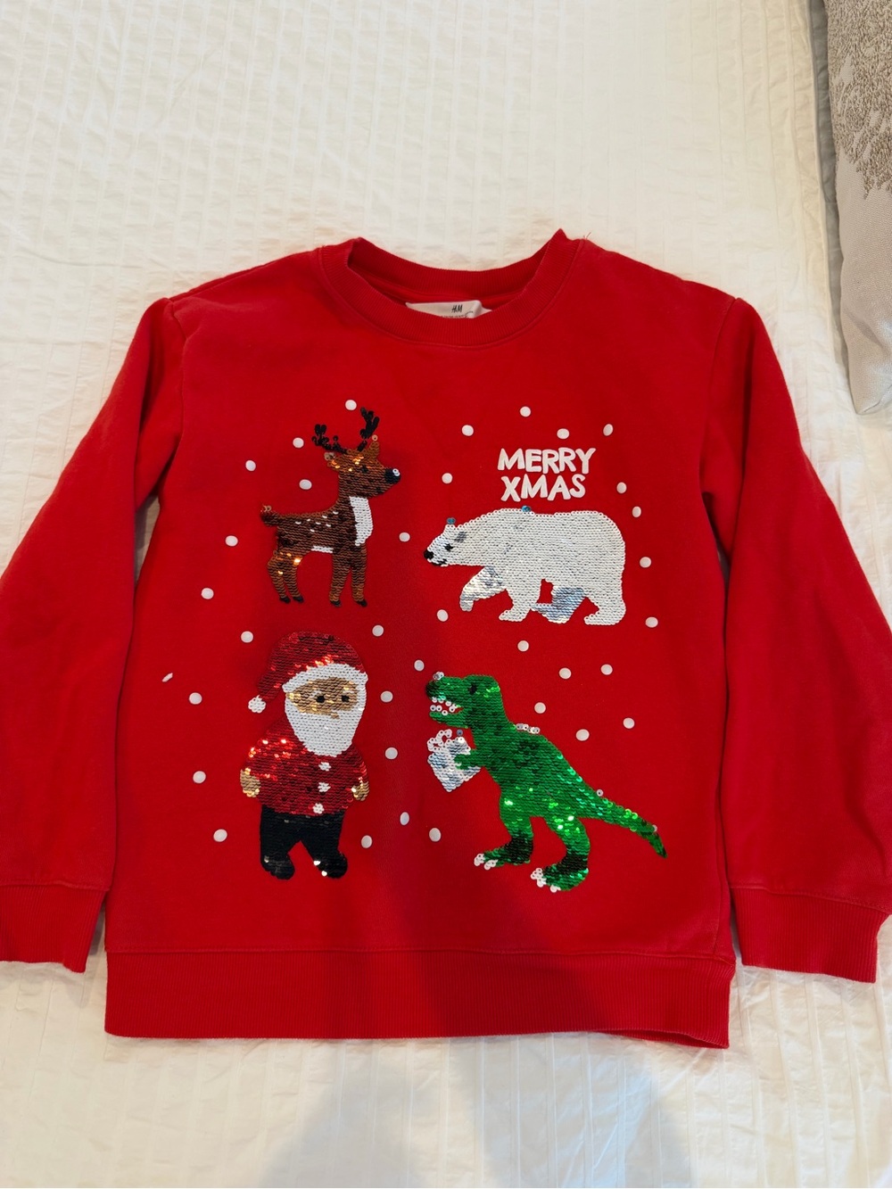 Sequin Christmas sweater size 8/10Y
